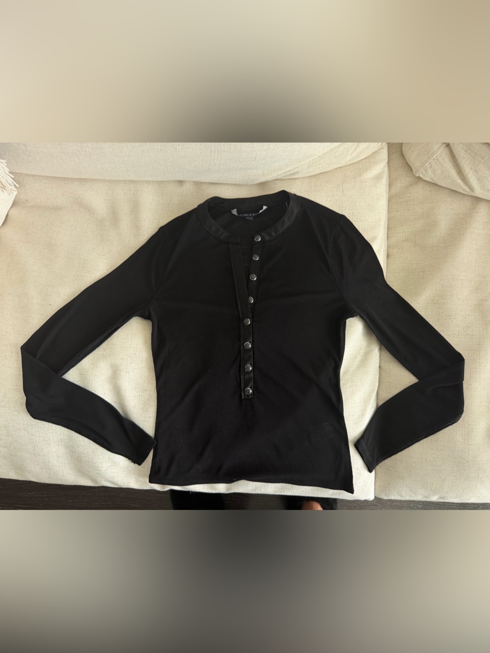 Veronica Beard Black Long Sleeve Tee